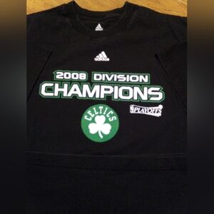 Boston Celtics 2008 Division Champions Playoffs Adidas XL Black T-shirt